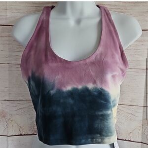 WILDFOX Size L Carousel 🎠 Crop Tie-Dye Racerback